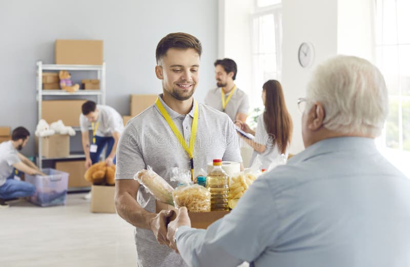 Community members connecting over shared service